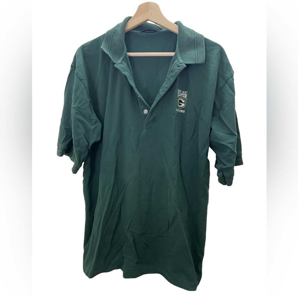 Vintage 1996 Green Bay Packers NFL Champions Green Polo Size XL